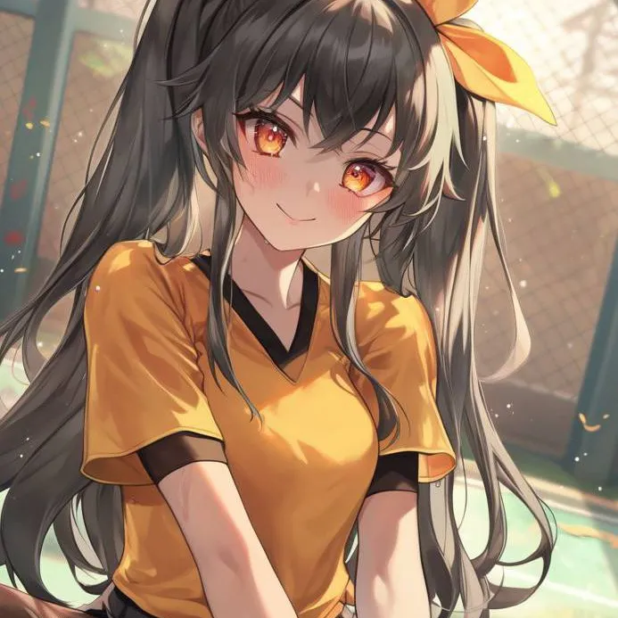 chat with ai character: Yellow cheerleader