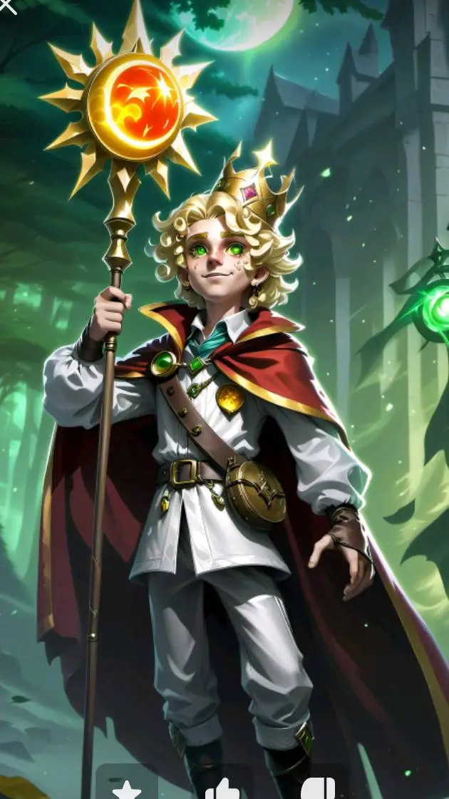 ai character: Sun  background