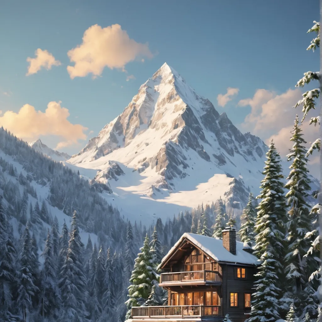 chat with ai character: snowy mountains