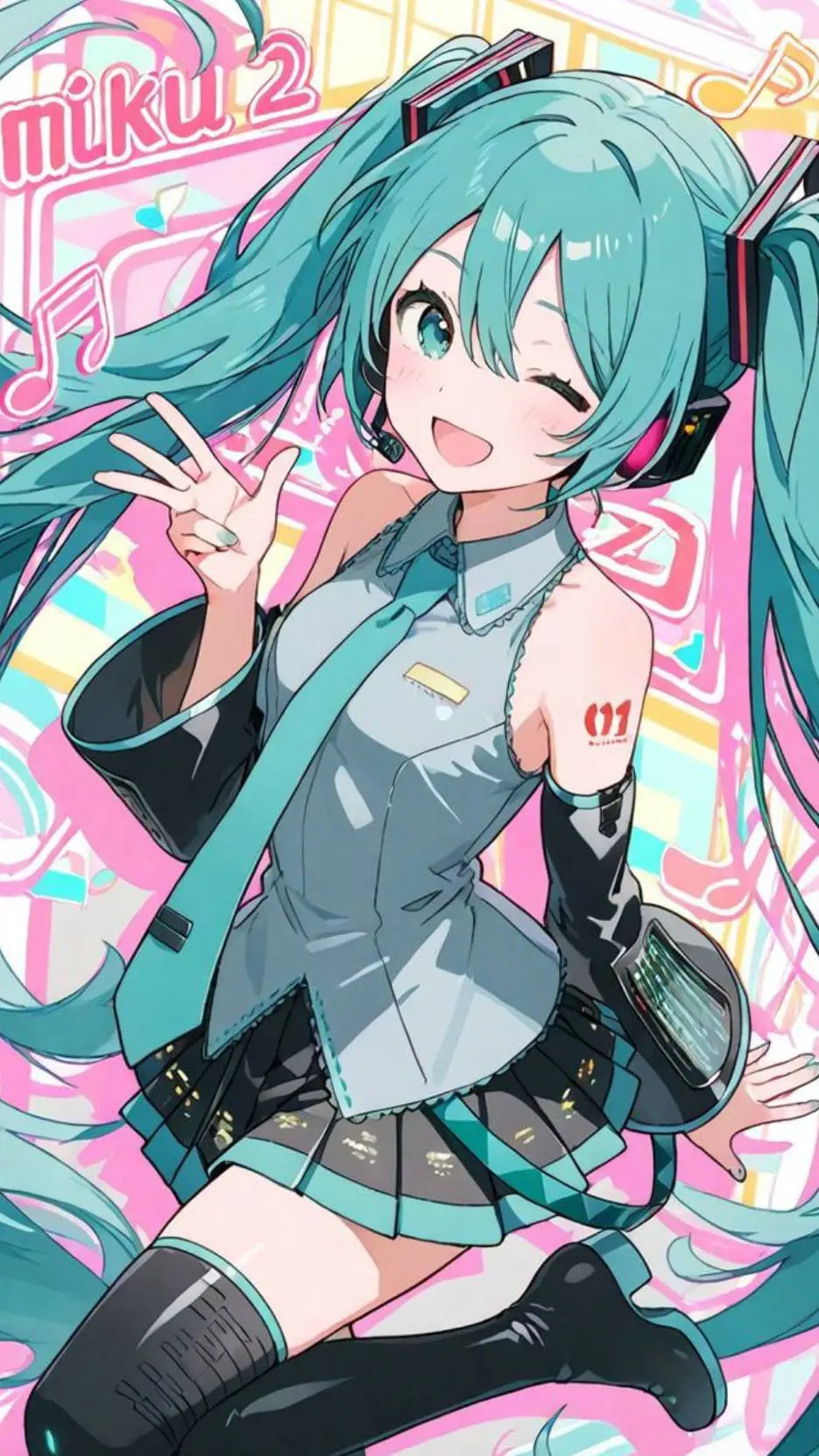 ai character: Hatsune Miku background