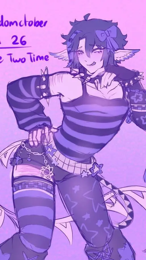 ai character: Two Time femboy  background