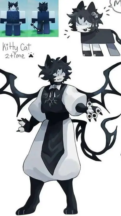 ai character: Two time Kitty Kat background