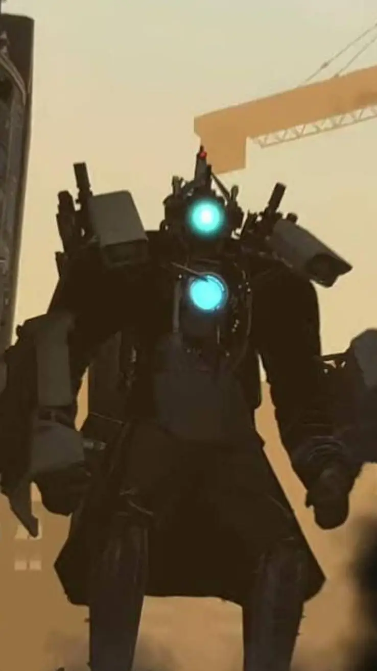 ai character: titán camara-man  background