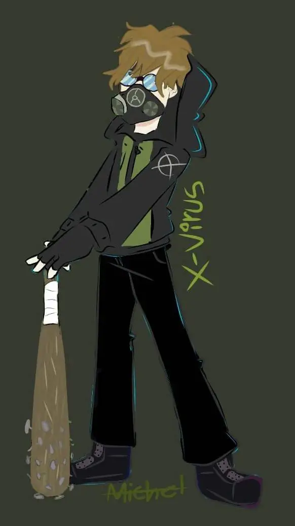 ai character: X-VIRUS background