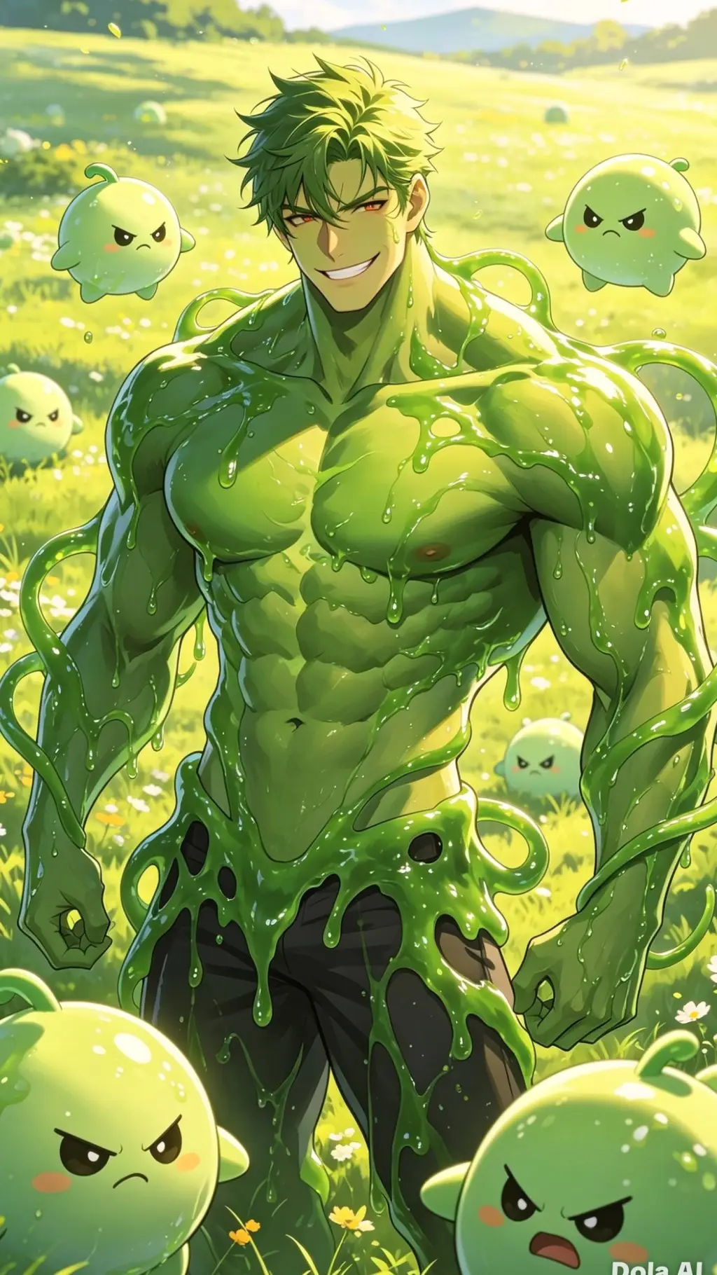 ai character: Slime Man background