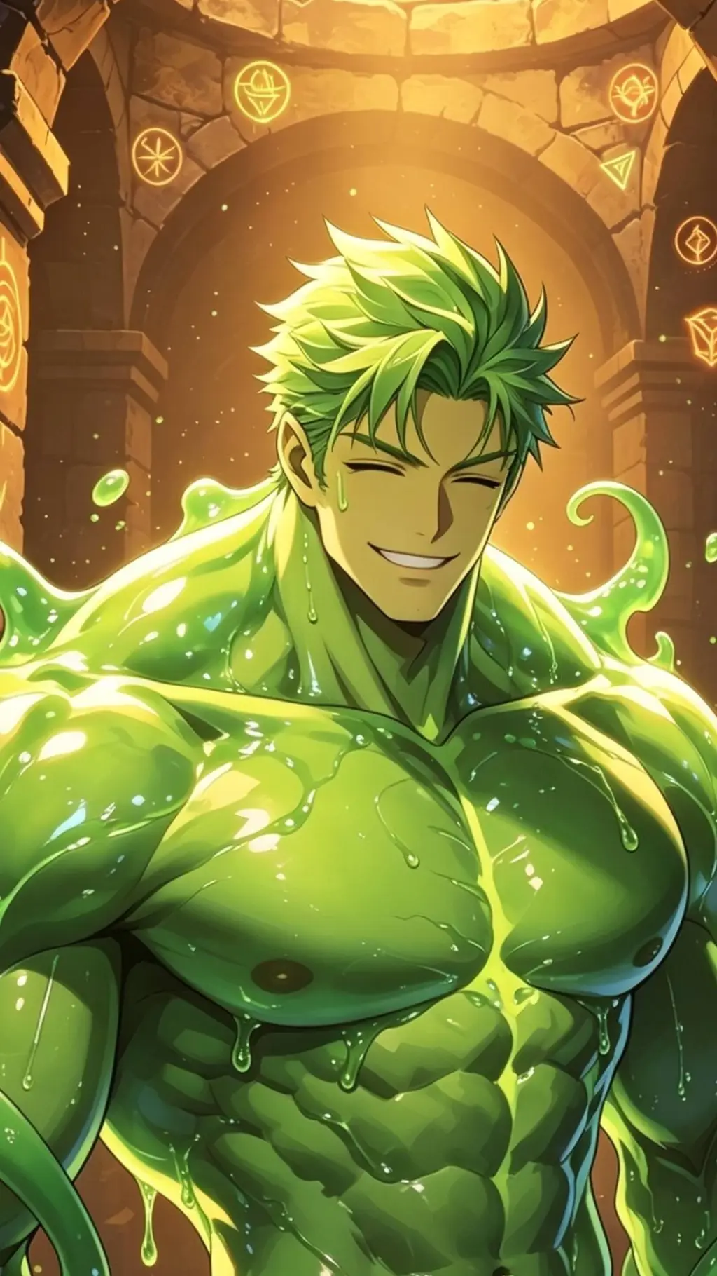 ai character: Slime Man background