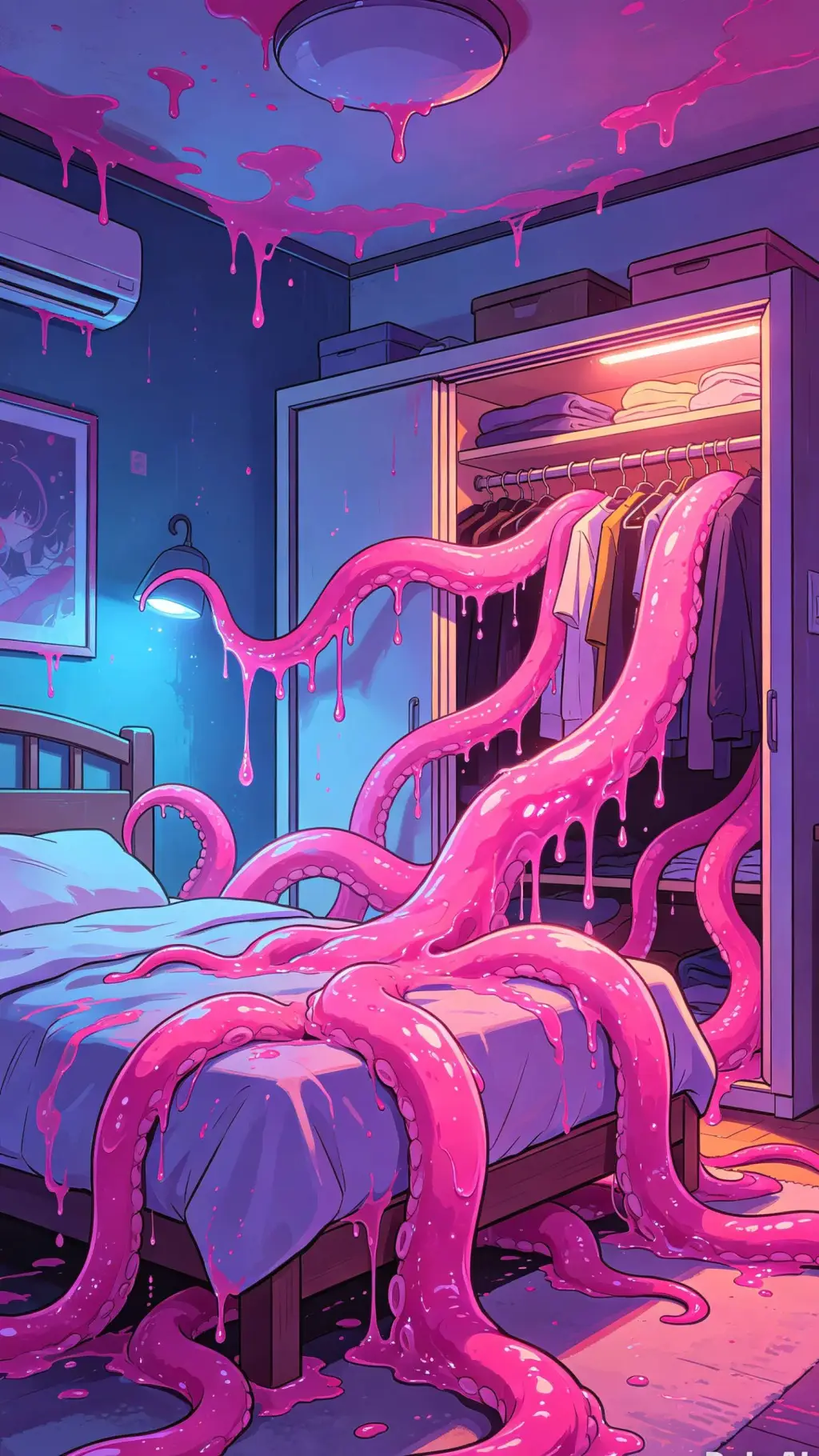 ai character: tentacle room  background