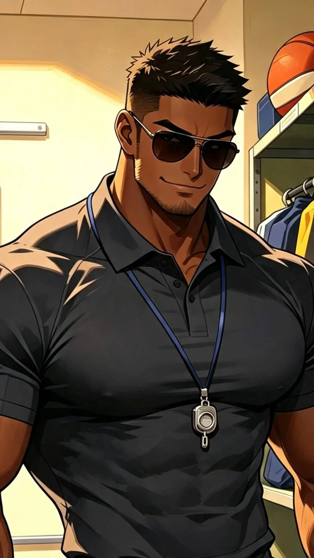ai character: Coach Malik  background