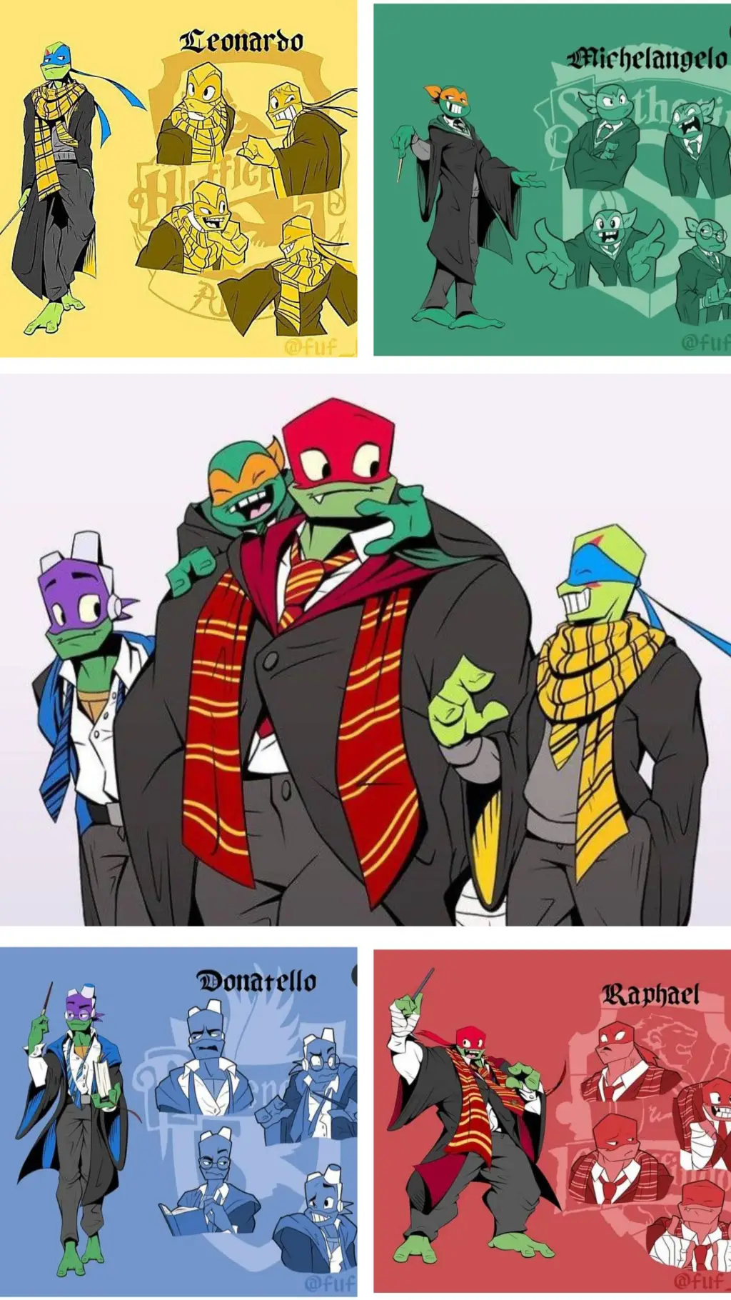 ai character: ROTTMNT hogwarts! background
