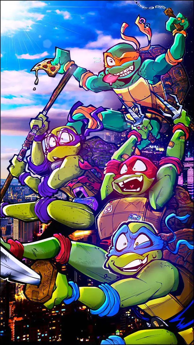 ai character: TMNT mayhem! 🌉 background