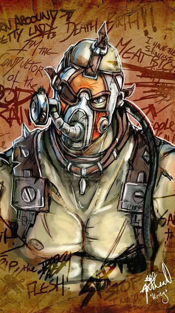 ai character: Kreig borderlands💥 background