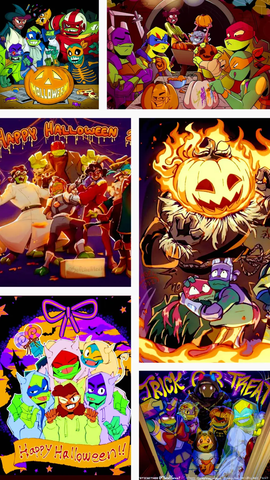 ai character: ROTTMNT halloween🎃 background