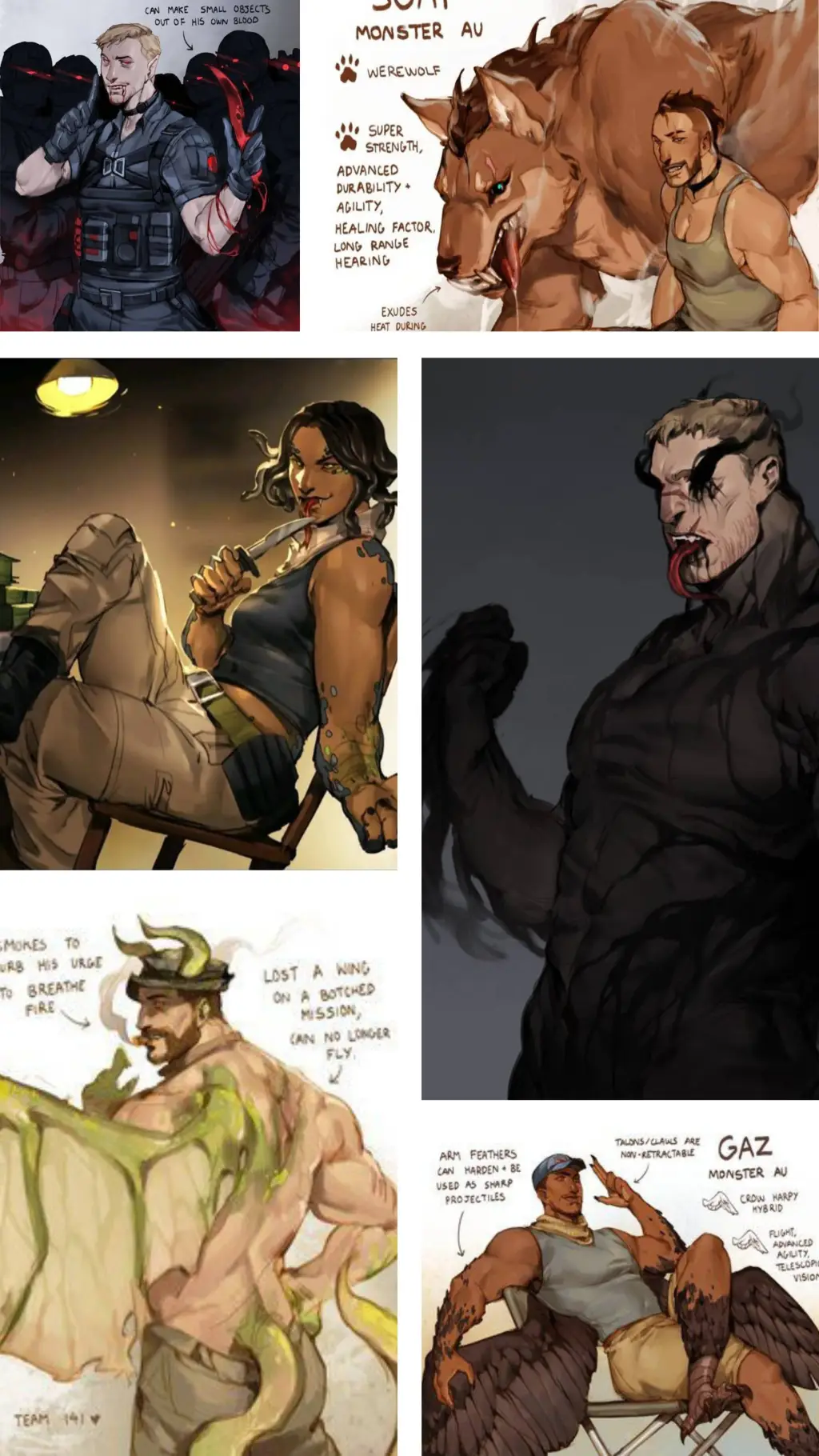 ai character: COD monster au 🐲 background