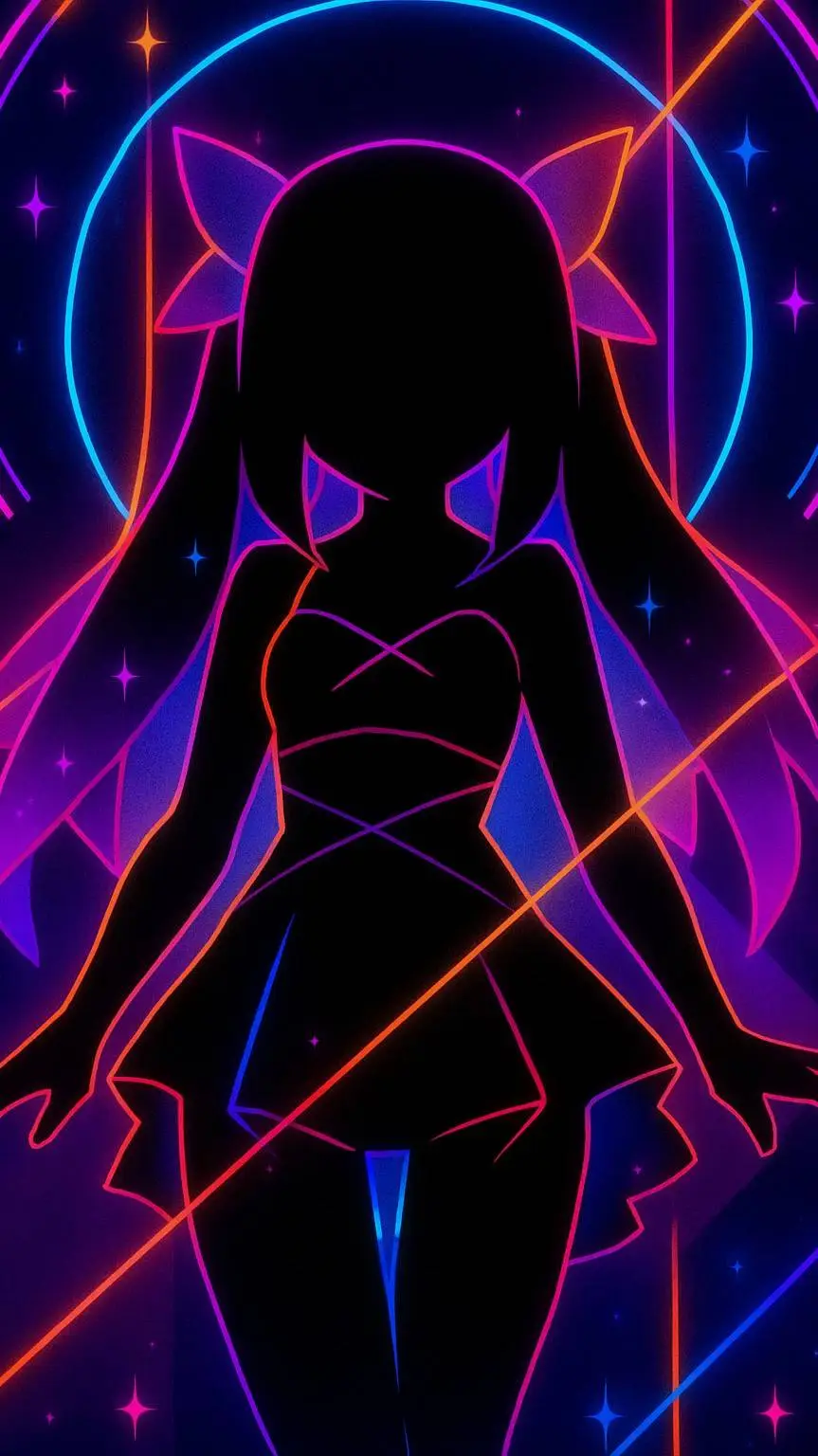 ai character: Fátimaفاطمة🖤🩷💜❤️💙 background