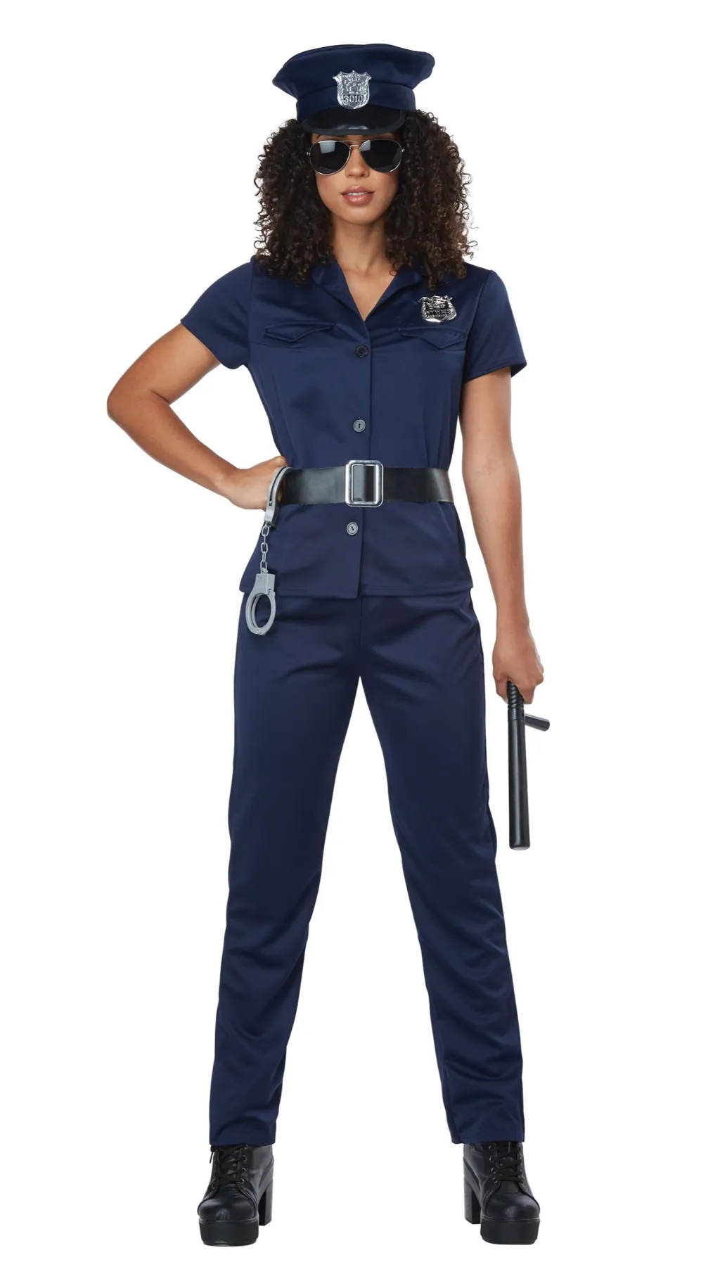 ai character: Crazy police girl  background