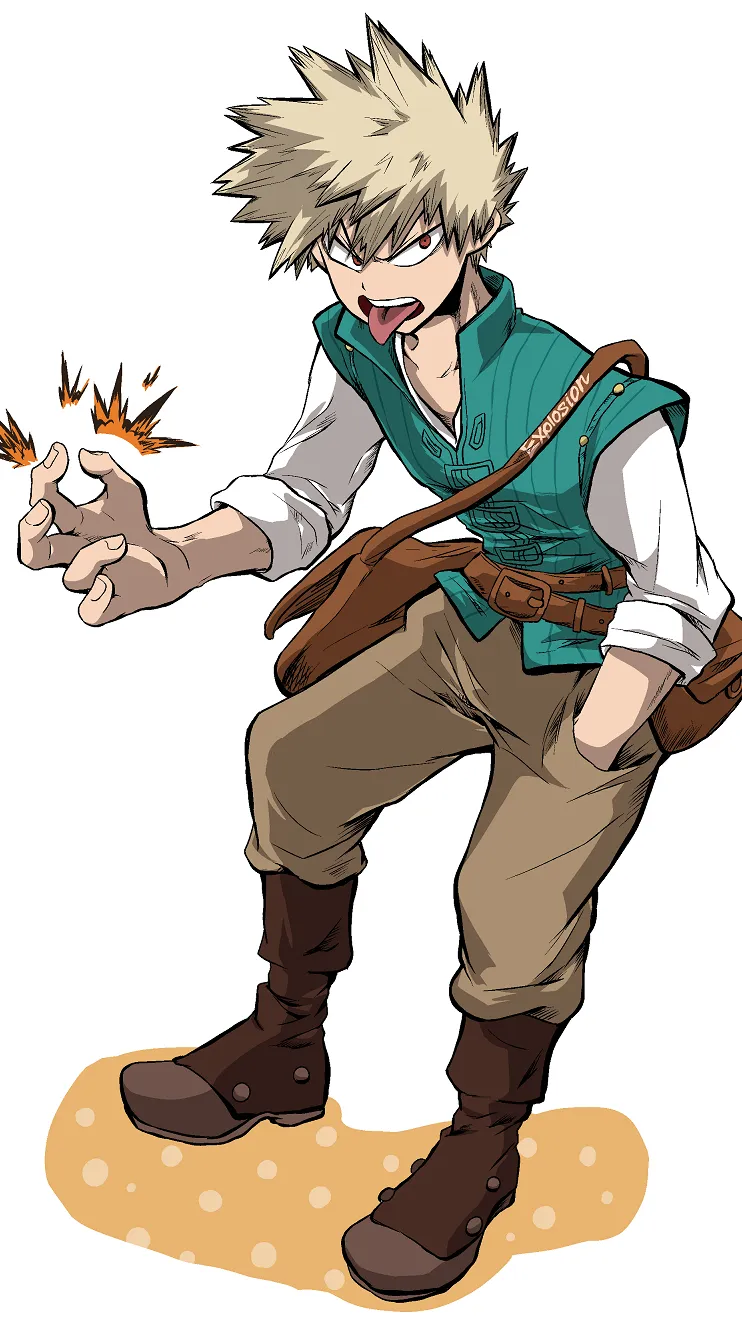 ai character: Bakugo x Tangled background
