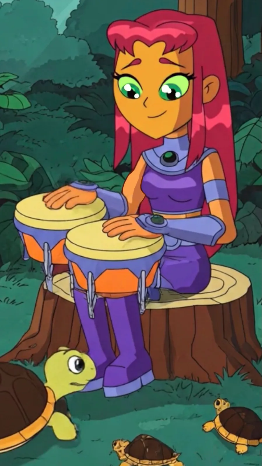 ai character: Starfire  background