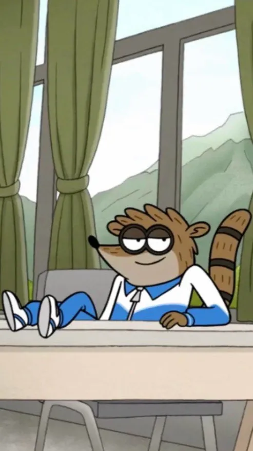 ai character: Rigby  background