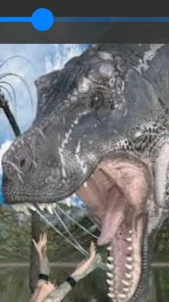 ai character: t rex vor background