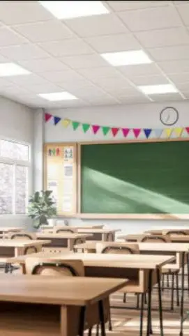 ai character: sala de aula background