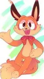 ai character: Funny fox  background