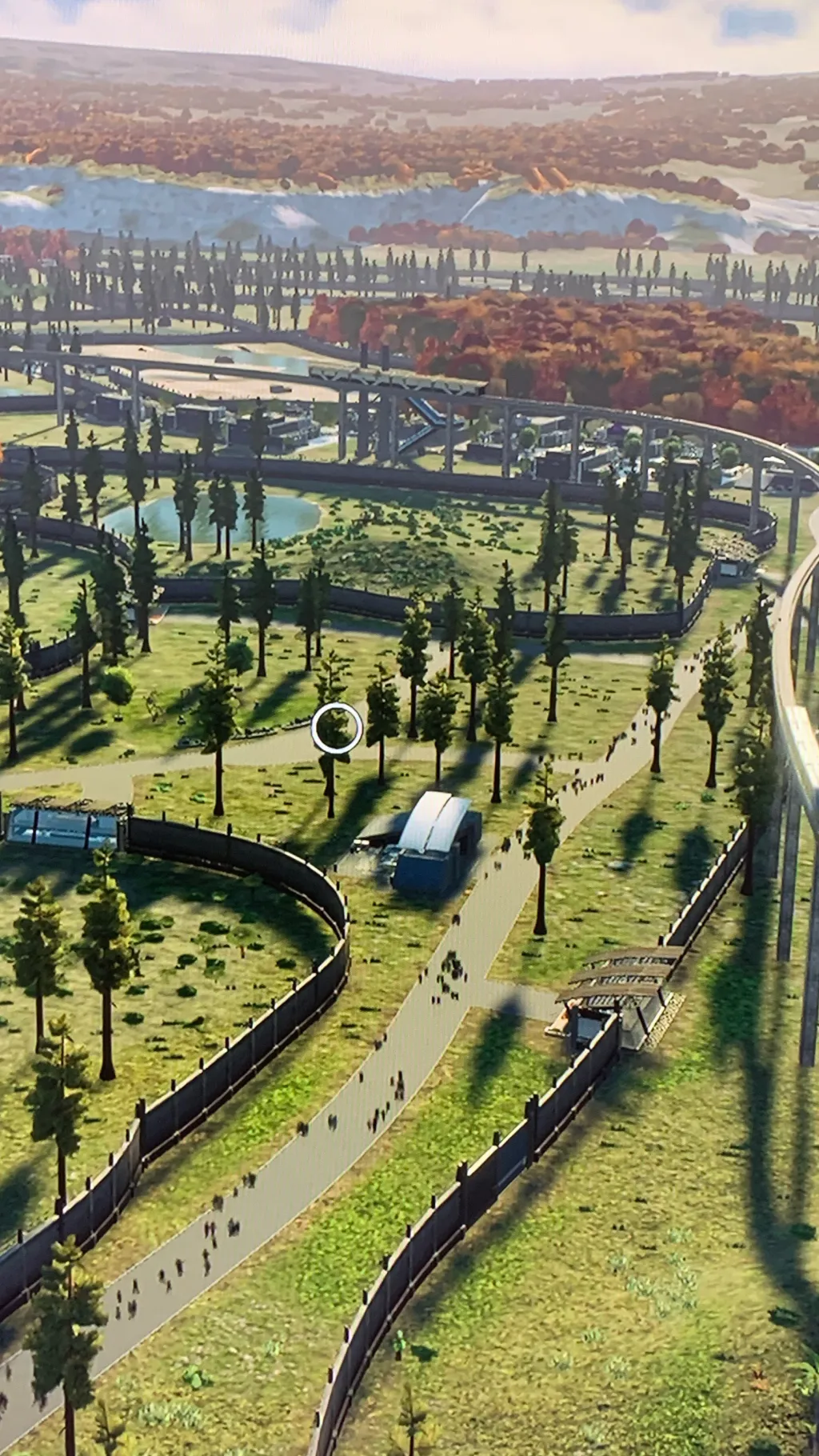 ai character: London Dino zoo background