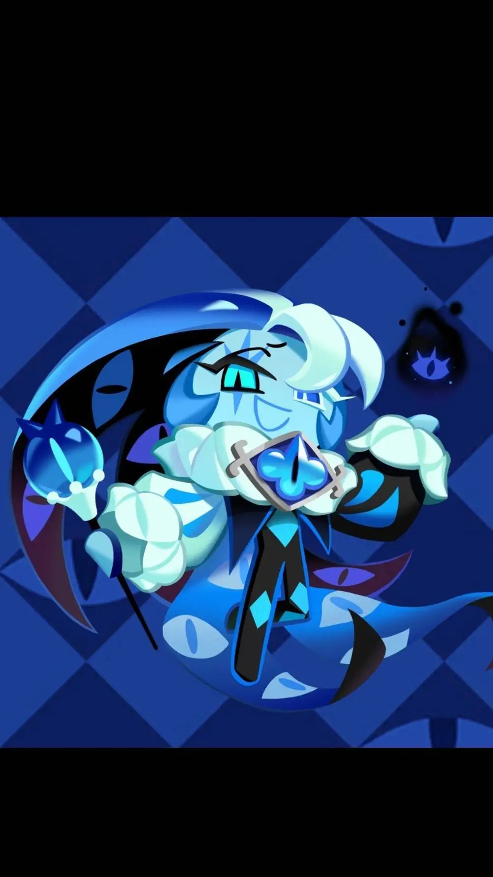 ai character: shadow milk cookie background