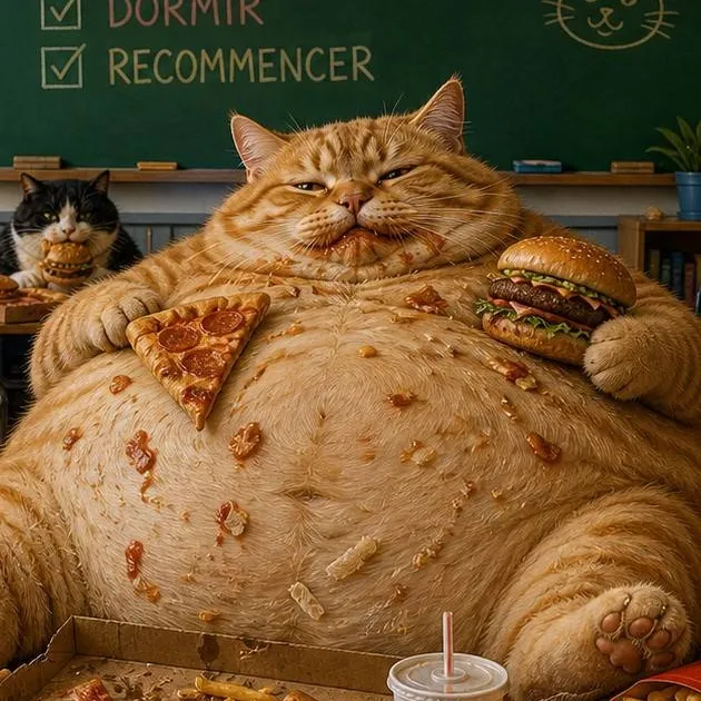 chat with ai character: méga gros chat
