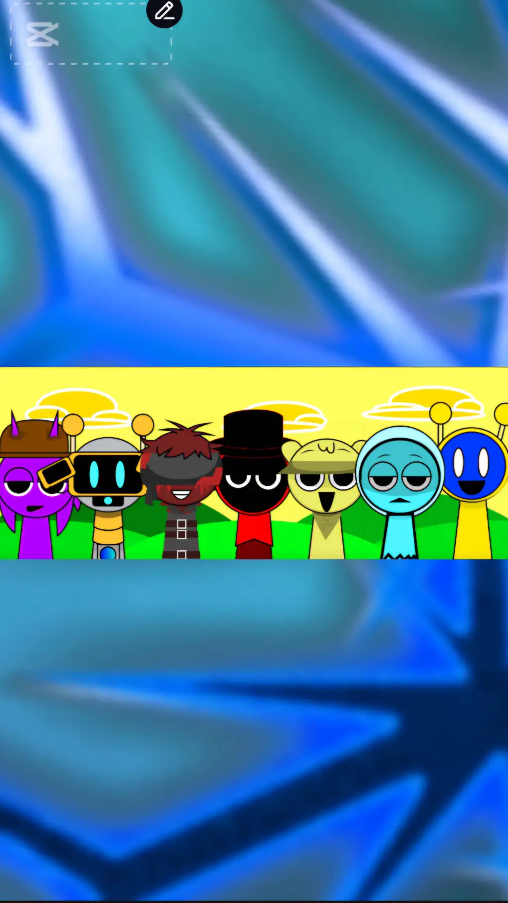 ai character: Sprunki Aurora background