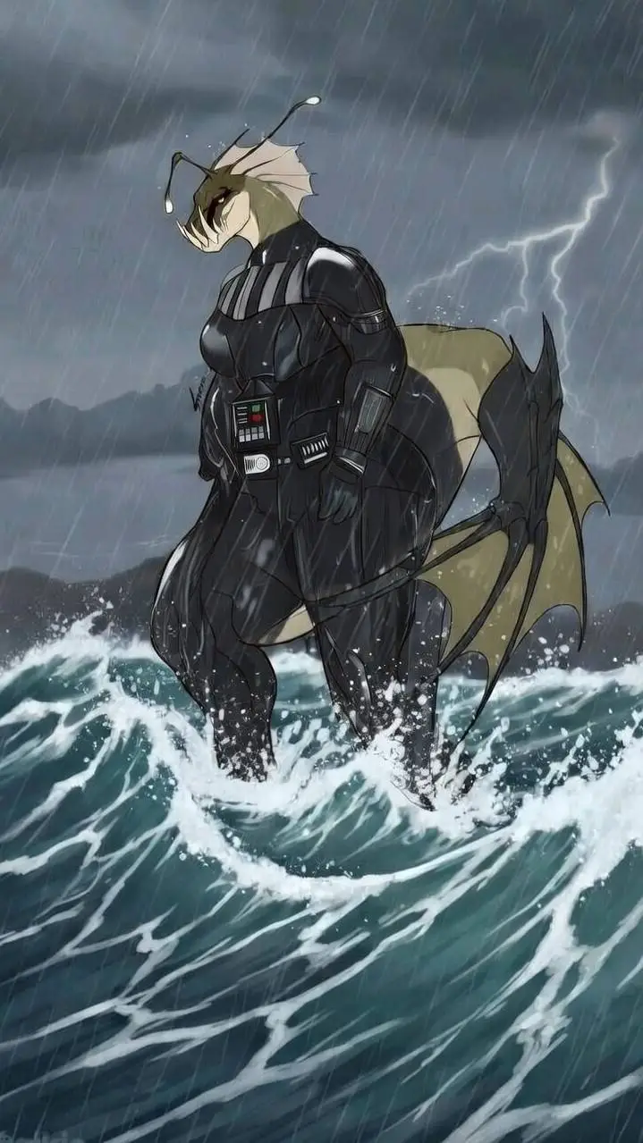 ai character: darth monster fish background