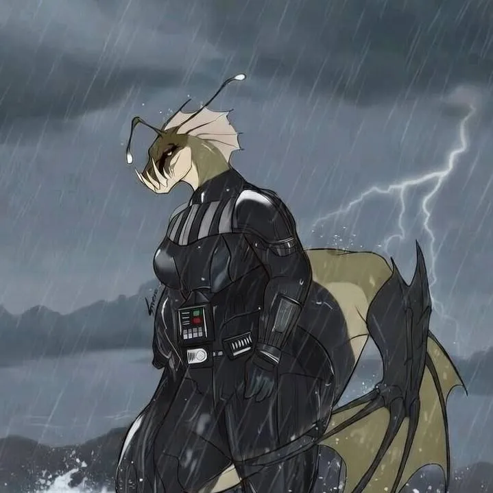 chat with ai character: darth monster fish