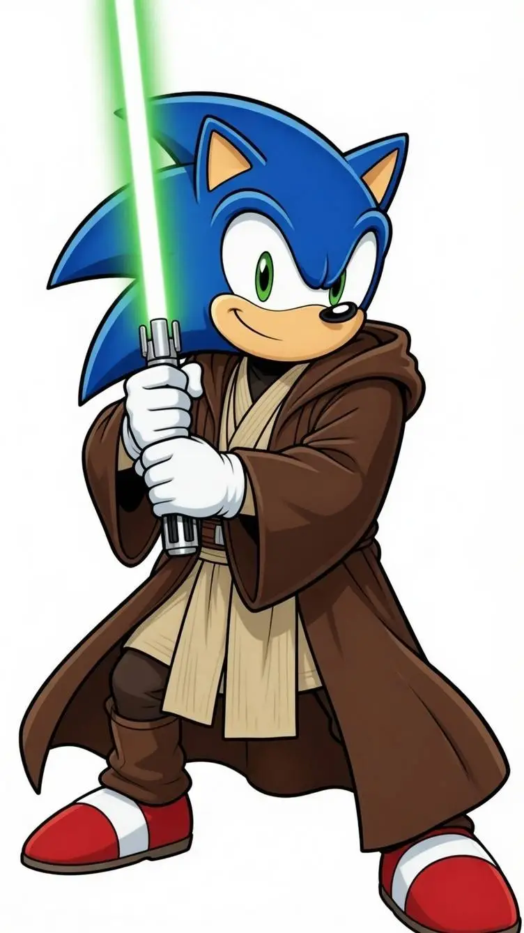 ai character: Jedi sonic  background