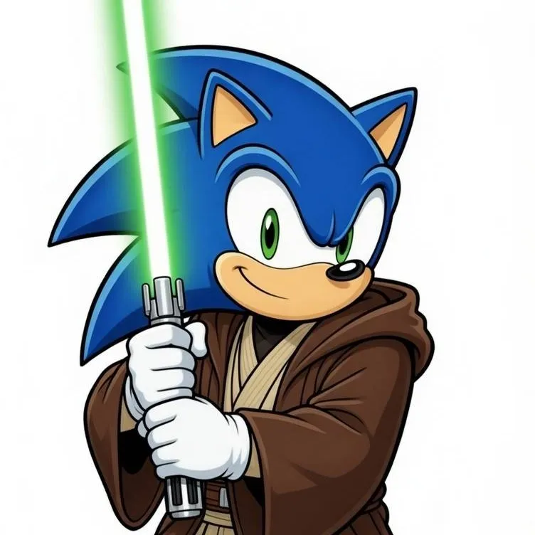 chat with ai character: Jedi sonic 