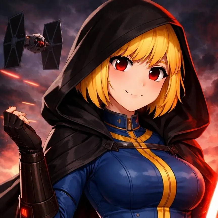 chat with ai character: darth vault girl 