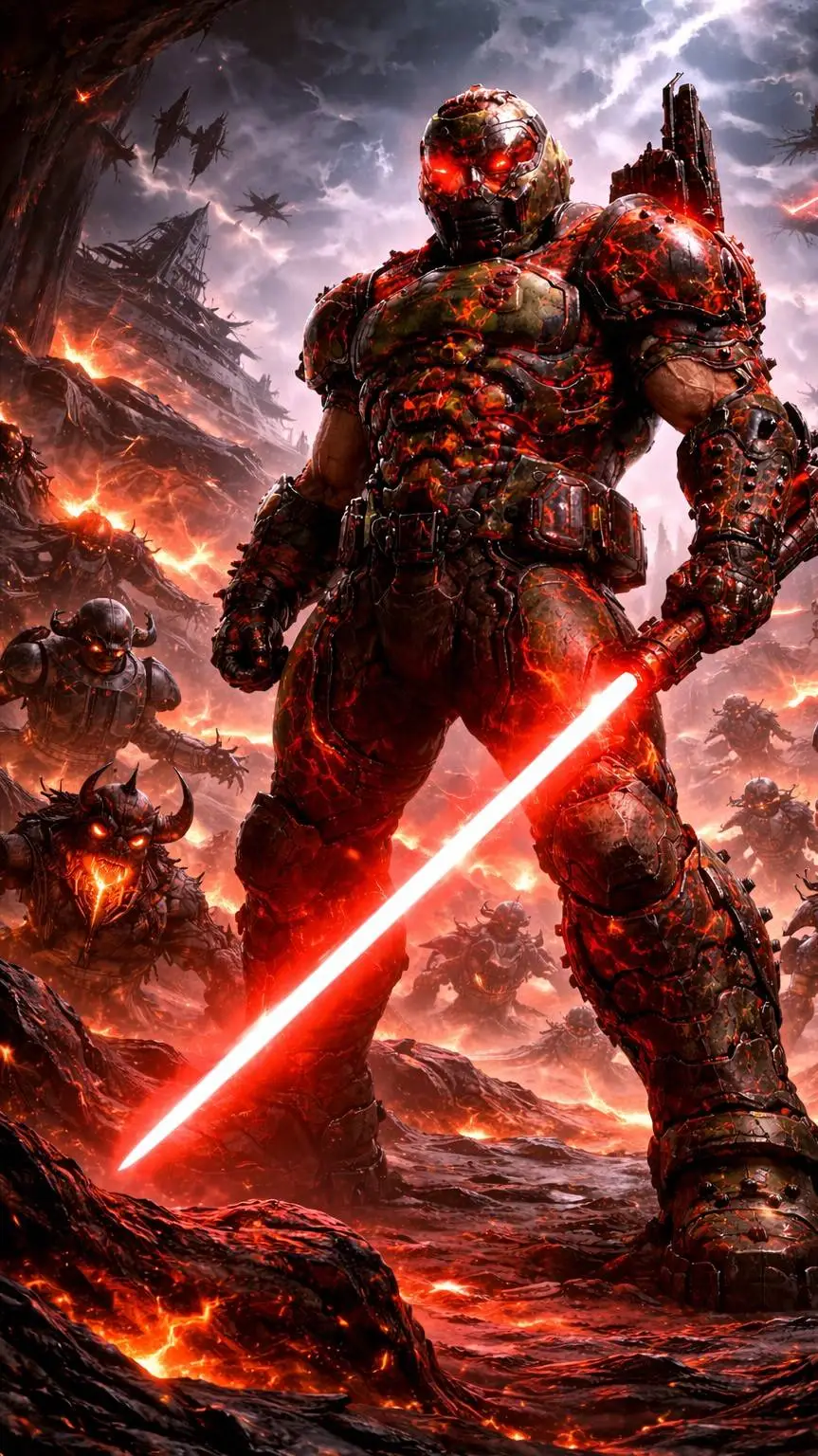 ai character: Darth doomslayer background