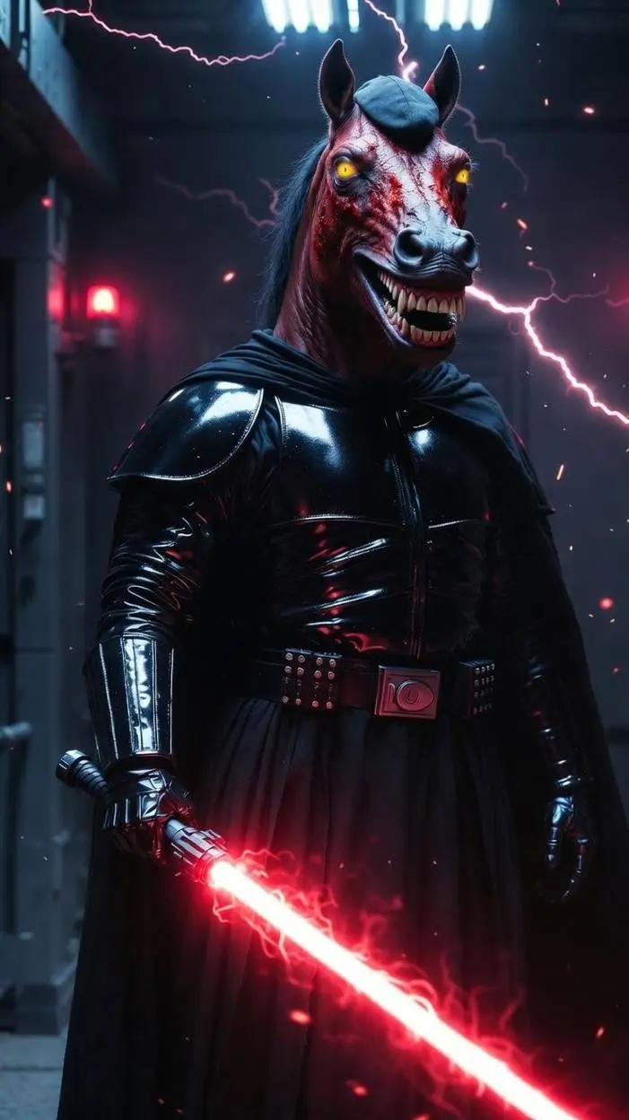 ai character: Darth headhorse  background
