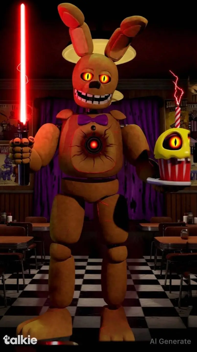 ai character: darthspringbonnie  background