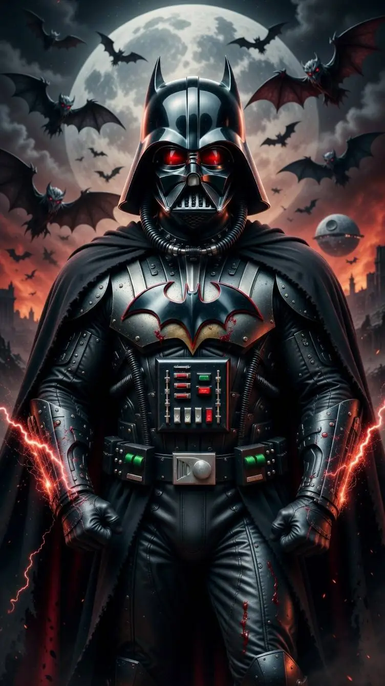ai character: Darth batman  background