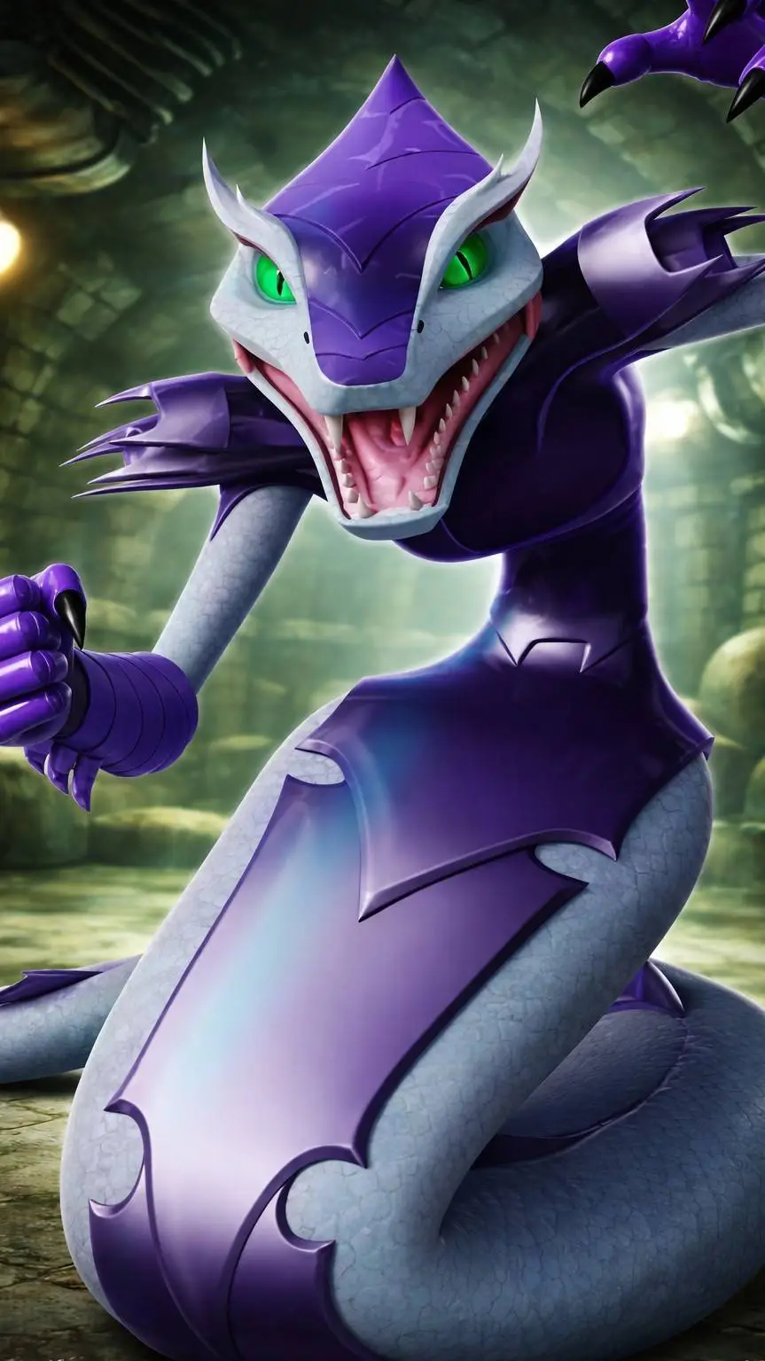 ai character: karai snake from  background