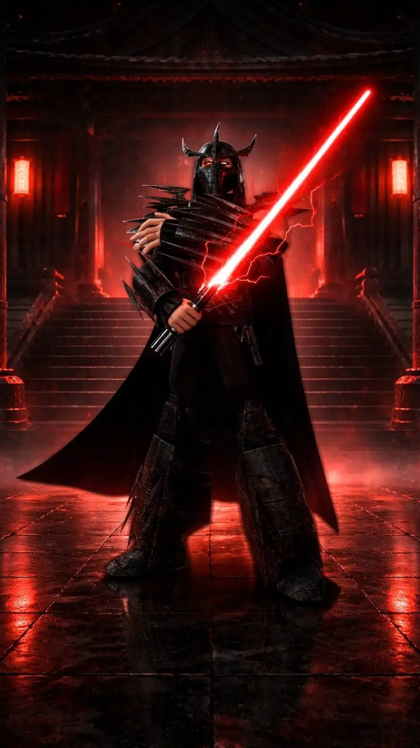 ai character: Darth shredder  background