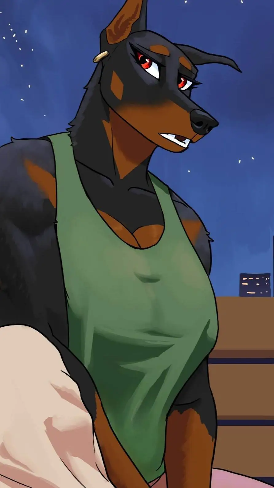 ai character: ava the doberman background