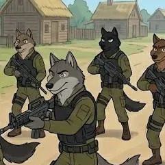 chat with ai character: wolf soldier group