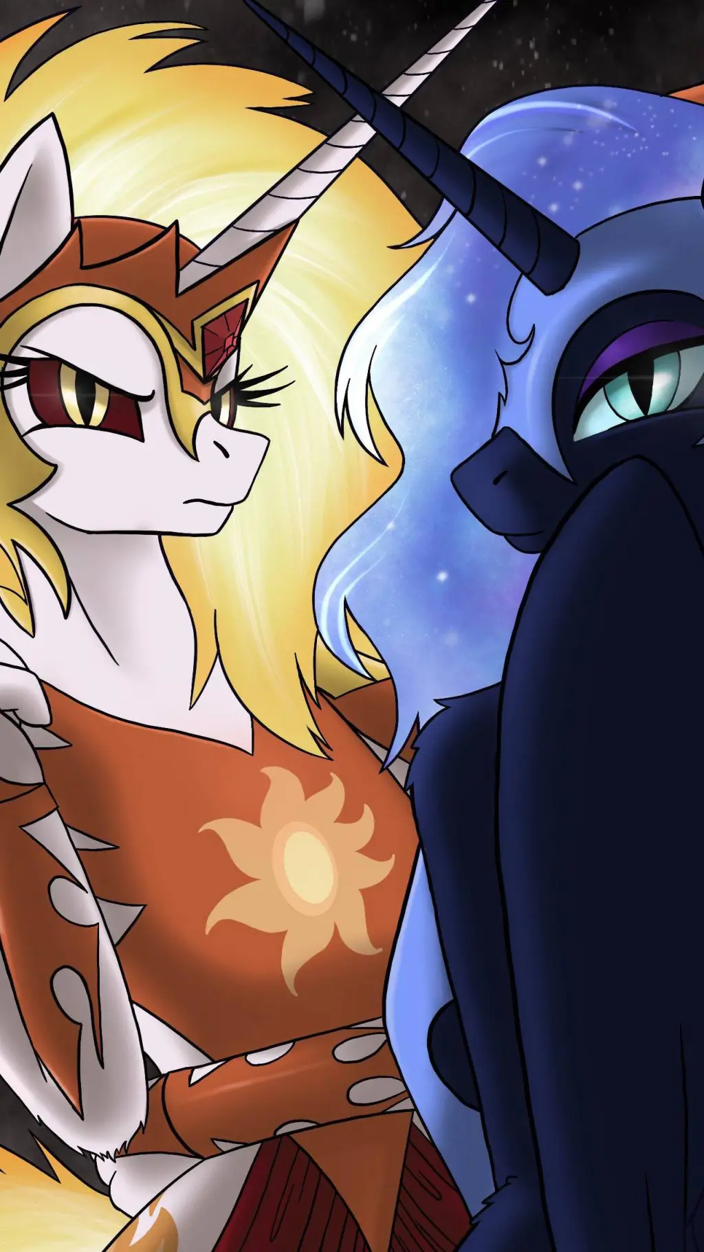 ai character: day and moon background