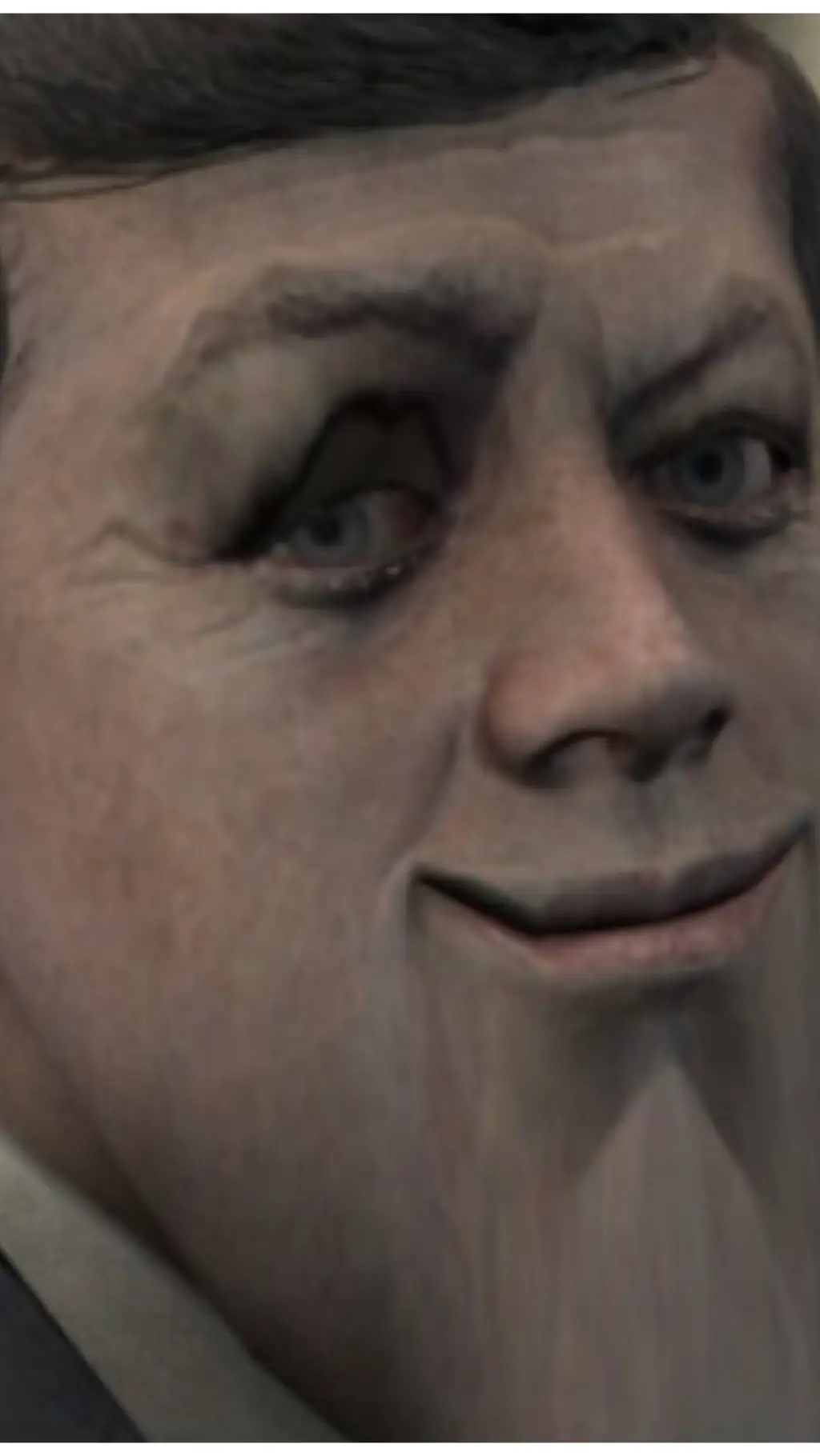 ai character: JFK mewing background