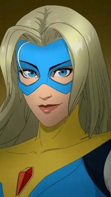 ai character: Blonde blazer background