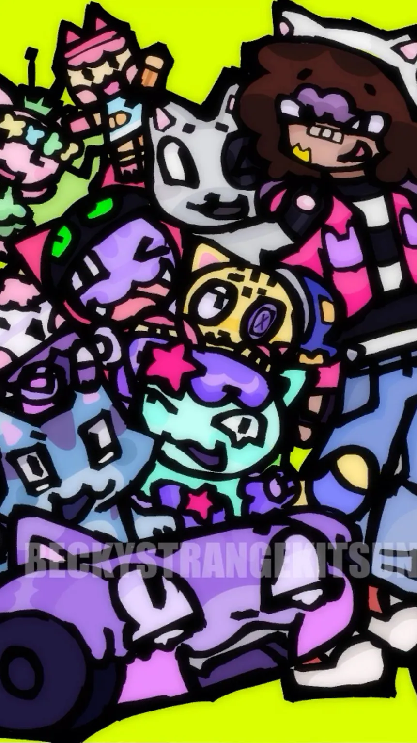 ai character: Gabby's dollhouse background