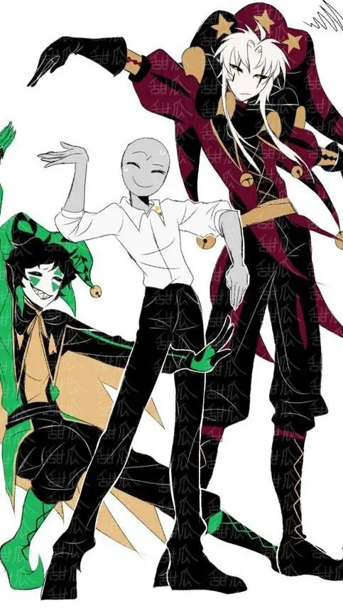 ai character: harquelin,pierrot background