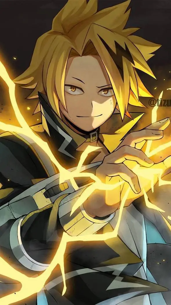 ai character: Denki Kaminari  background