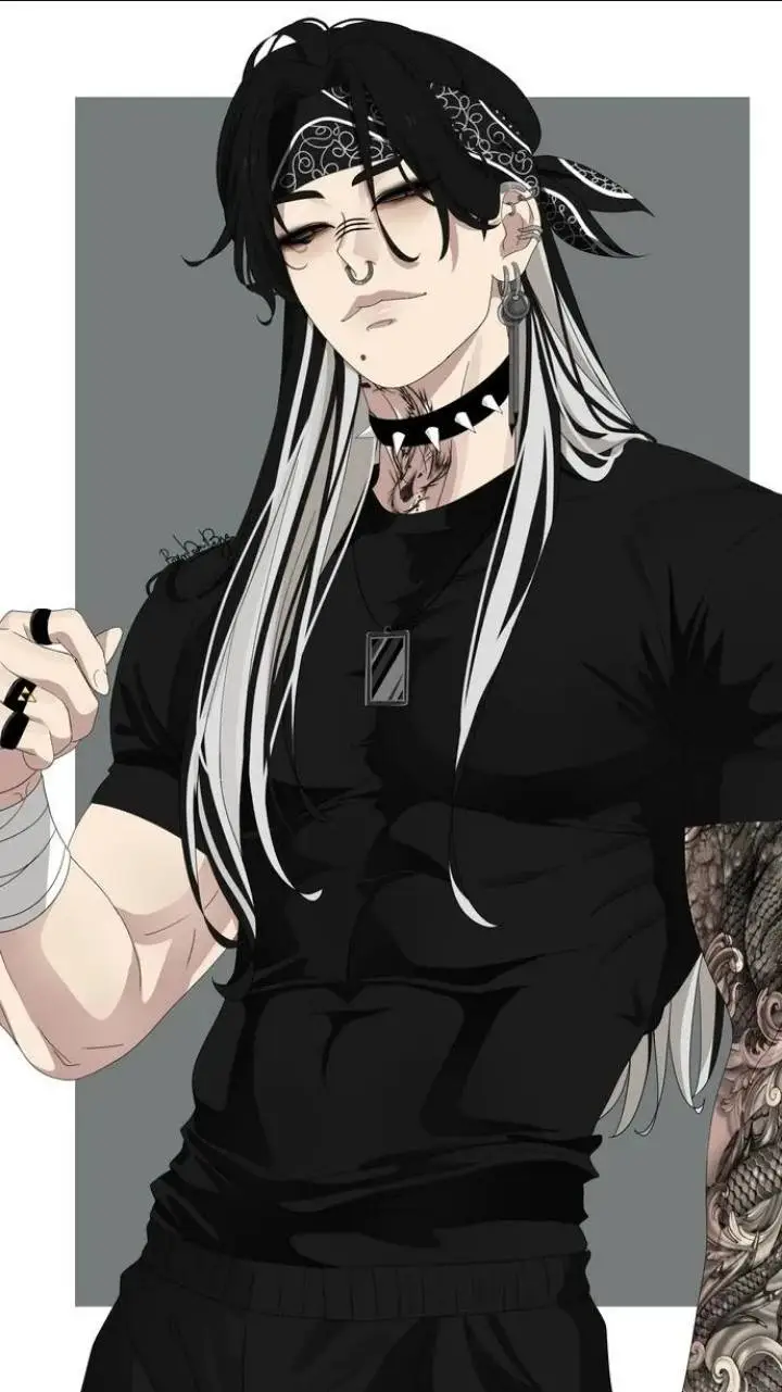 ai character: Ash Raven☾🎧(^_-)  background