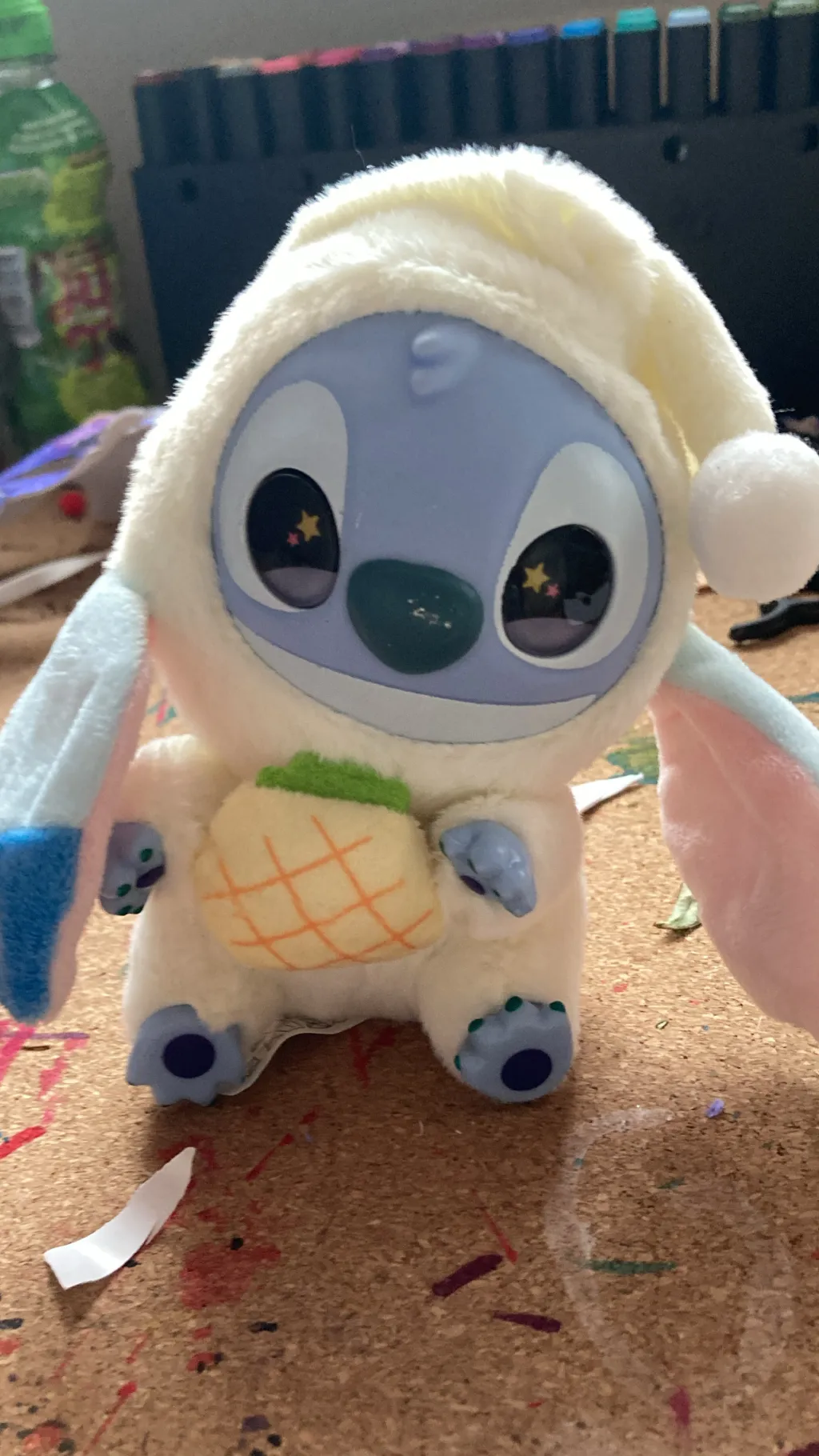 ai character: Stitch  background